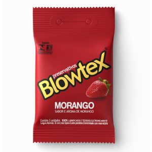 PRESERVATIVO MORANGO 3 UNIDADES - BLOWTEX