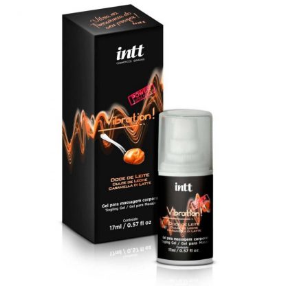 Vibration Gel Excitante que Vibra Power Extra Forte Sabor Doce de Leite Intt 17ml